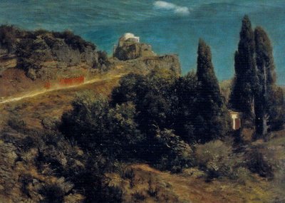 与战士火车的山城堡 作者 阿诺德·伯克林